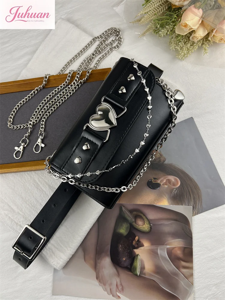 

Черный большой тонкий пояс с цепочкой Love, аксессуары, женская юбка, поясная сумка с цепочкой, декоративное платье, джинсы, поясная сумка для мобильного телефона 2025