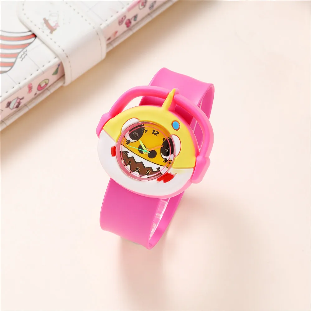 3D Patterns Red Car student Watch Boy Girls Kid wristwatch Soft Silicone Band