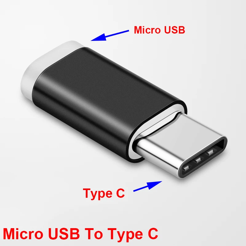 Micro USB Female To Type C Male Adapter for Xiaomi Phone Micro To USB-C Type-C USB 3.1 Data Charging for Huawei Samsung