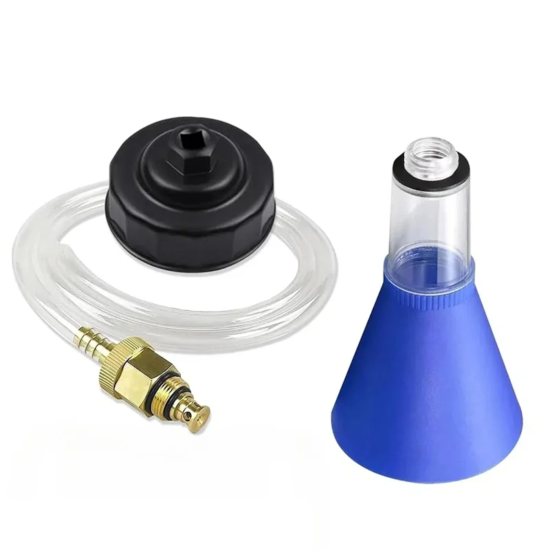 AB15-Drain Hose & Engine Oil Funnel Drain Wrench Oil Filter Oil Change Tools Kit Practical Tool Plug Change Set