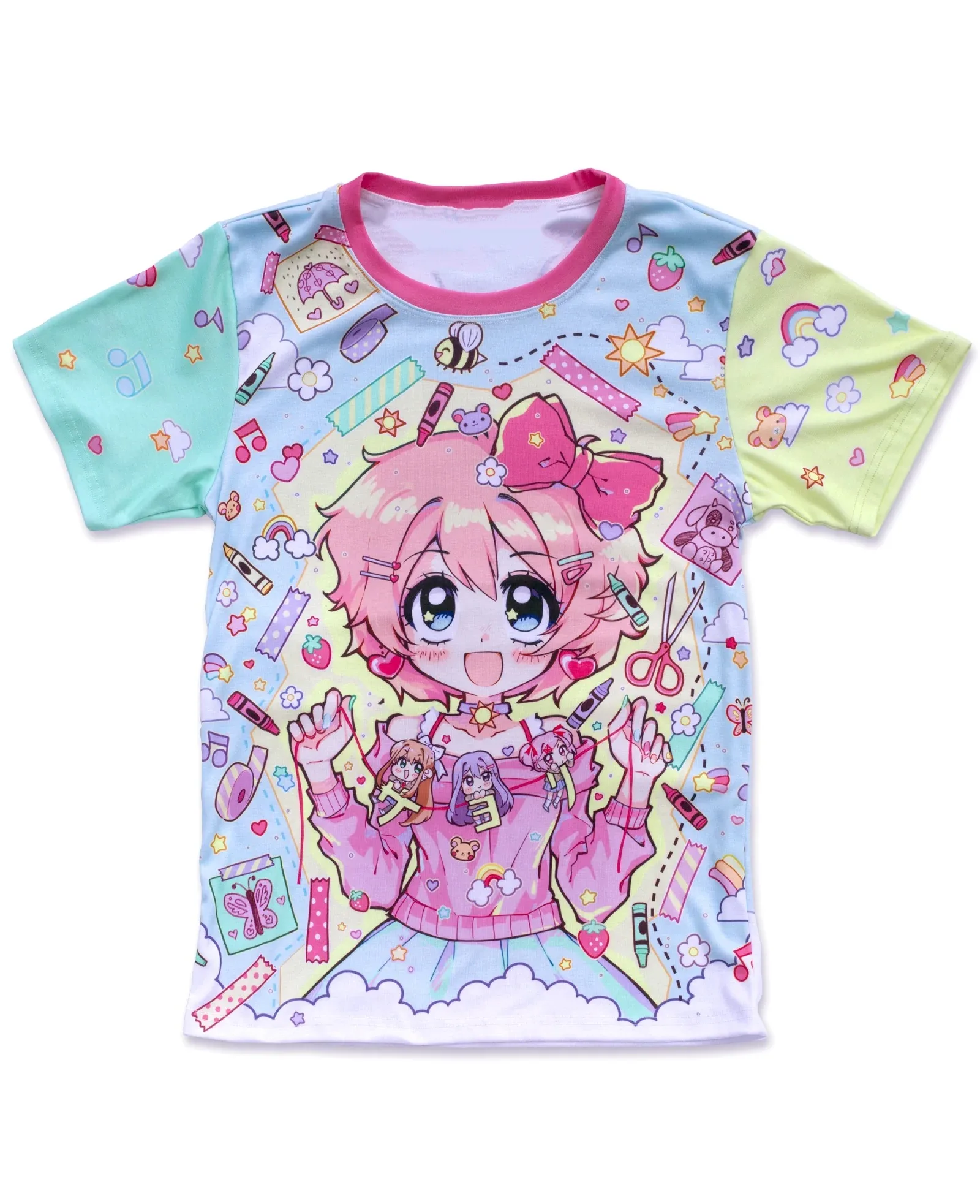 2026 Sommer Neu Harajuku Regenbogen-Stil Muster Herren- und Damen-T-Shirts 3D-Druck Kurzarm Locker Lässig Schnelltrocknendes T-Shirt – Detail 5