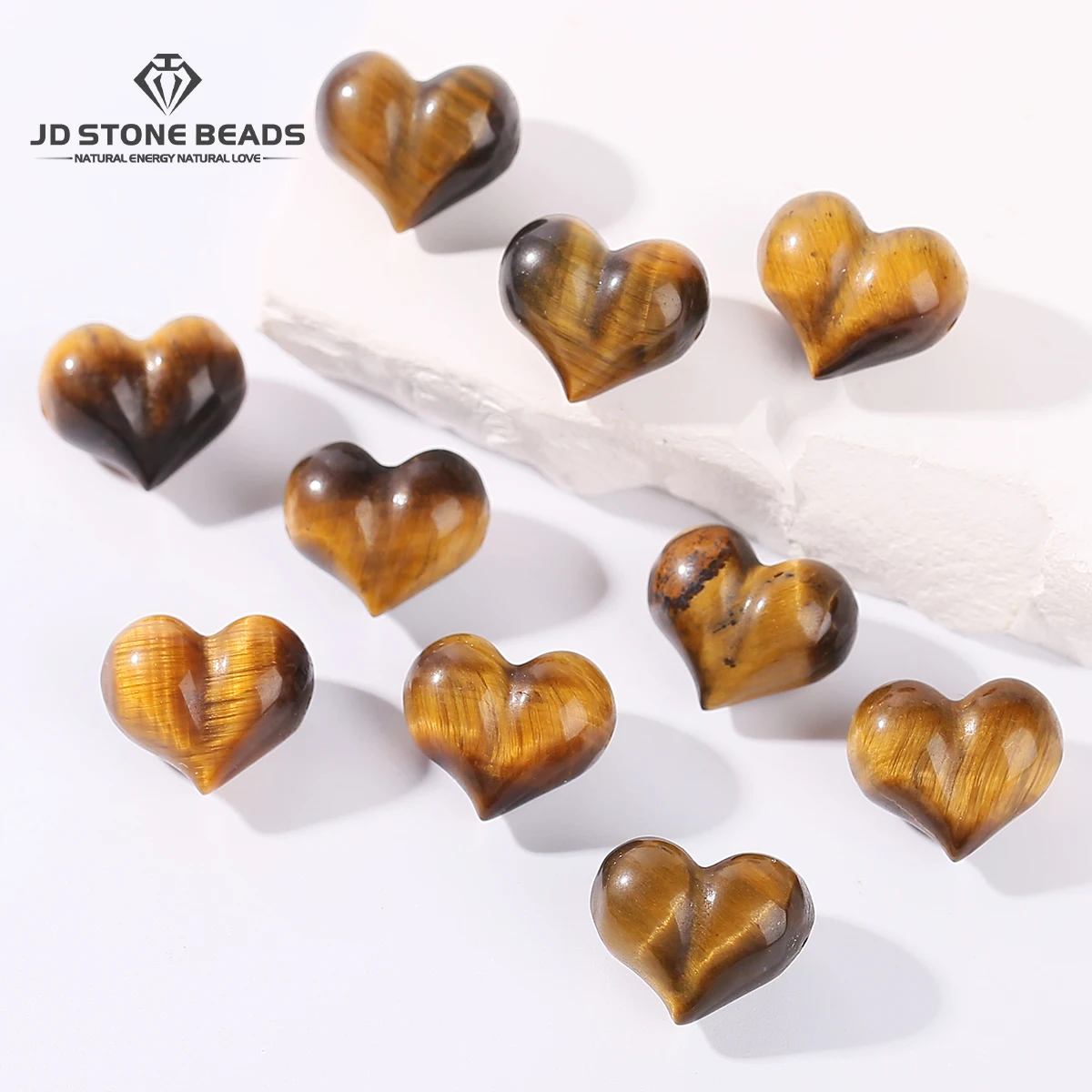 

1 Pc Natural Yellow Tiger Eye Stone Carved Peach Heart Shape Bead Charms for Jewelry Making DIY Bracelet Necklace Accessories