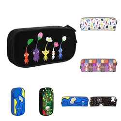 Custom Cute Pikmin Pencil Cases Pencilcases Pen Box for Student Large Storage Pencil Bags School Supplies Gifts Stationery