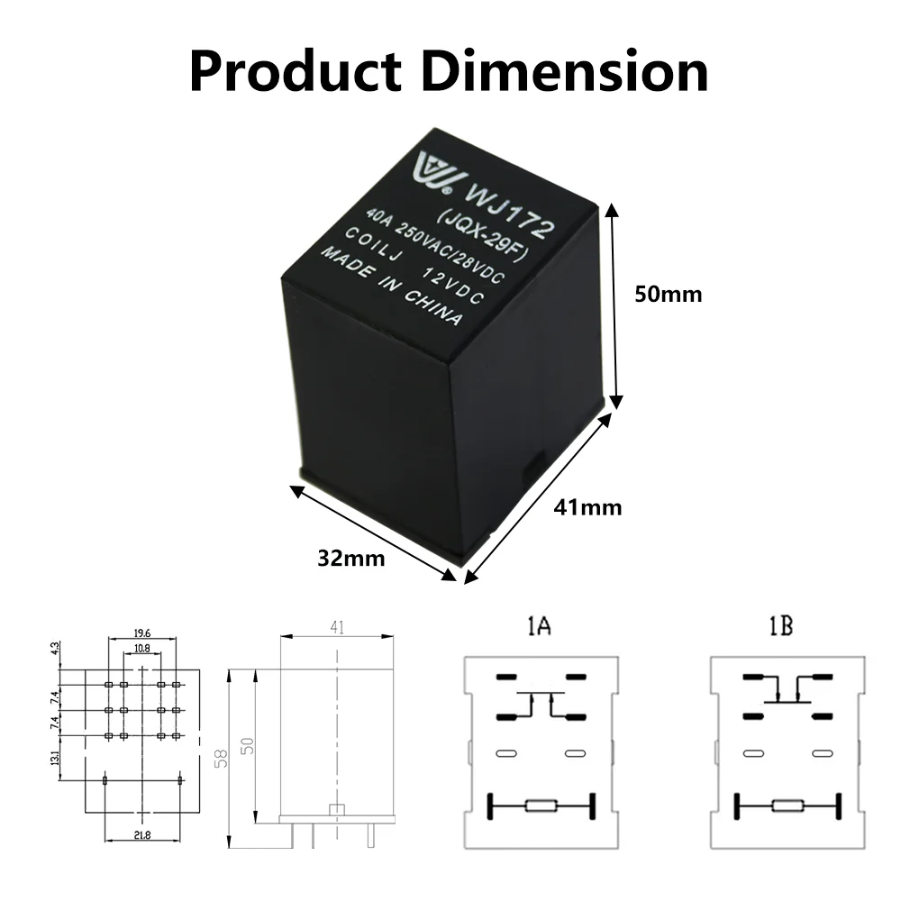 JQX 29F Repair 40A 6PIN 12V 24V Power Relay SPDT JQX-29F jqx29f PCB Mount Electromagnetic Relay with CE/CQC/UL/RoHS/Reach