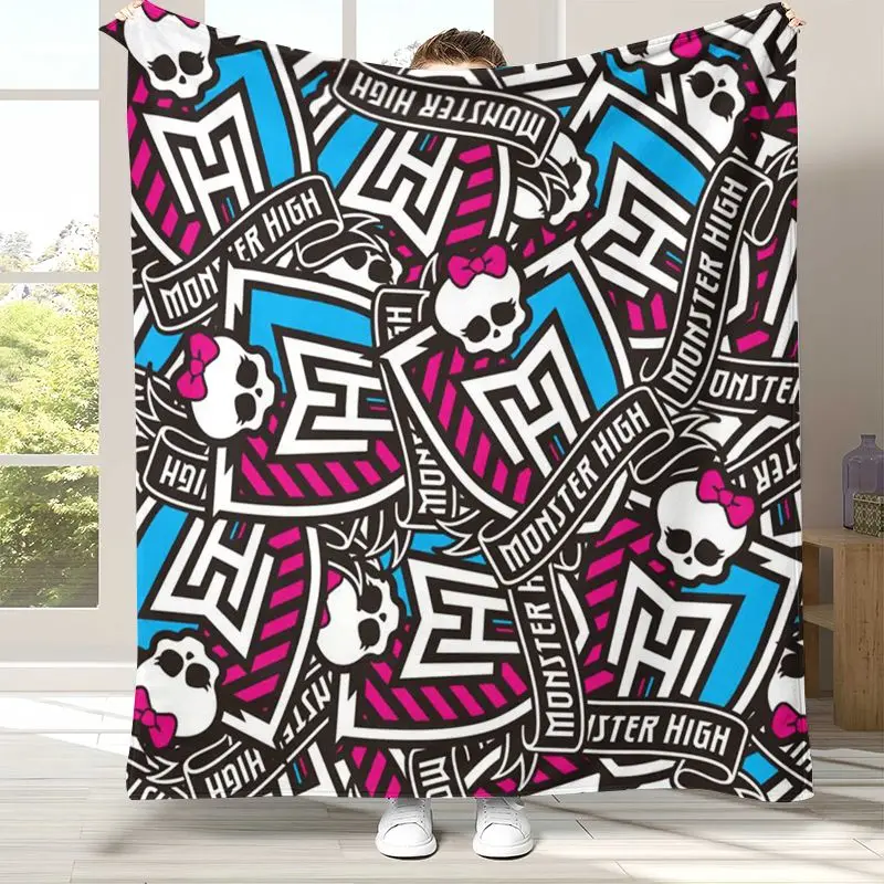 3D Draculaura Monster High Cartoon Doll Soft Flannel Blanket,Cozy Blanket for Bed,Sofa,Living Room,Picnic,Camping,Home Decor
