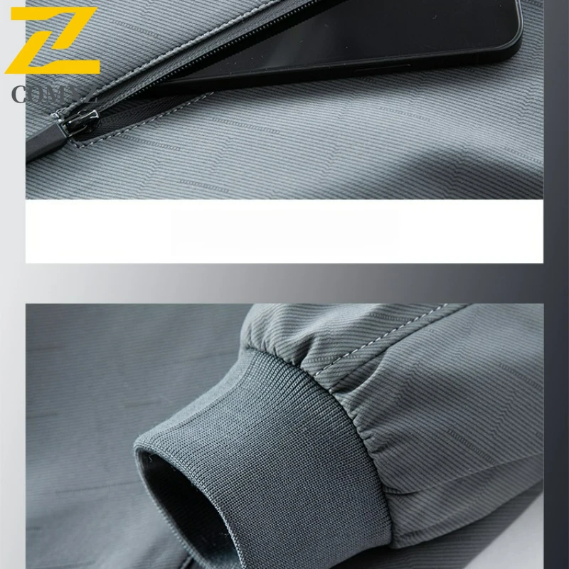 Classics Baseball Jacket Man Business Trendy Windproof Waterproof Jackets Spring Autumn Loose Fit Lightweight Breathable Coats