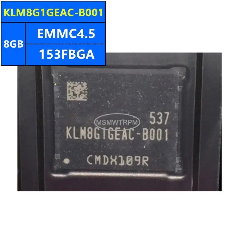

NCEFBH16-08G KLM8G1GEAC-B001 H26M44001ECR EMMC4.5 8GB 153FBGA Memory Chip IC Electronic Components New Original