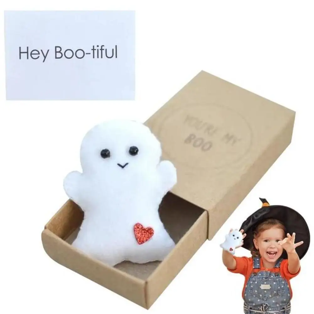 Funny Mini Ghost Doll Love Hugs Little Ghost Matchbox Gifts Plush Greeting Card Home Decor