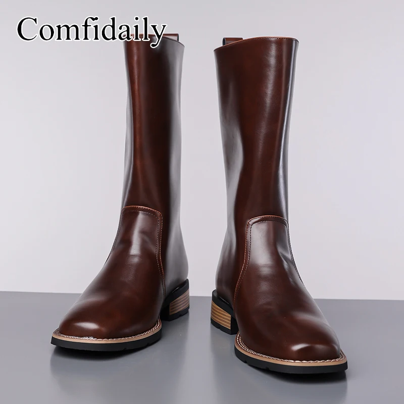 

High Quality Men High Top Boots for Autumn Winter Simple Breathable Suitable for Men Youthful Trend Plus Size (39-48)