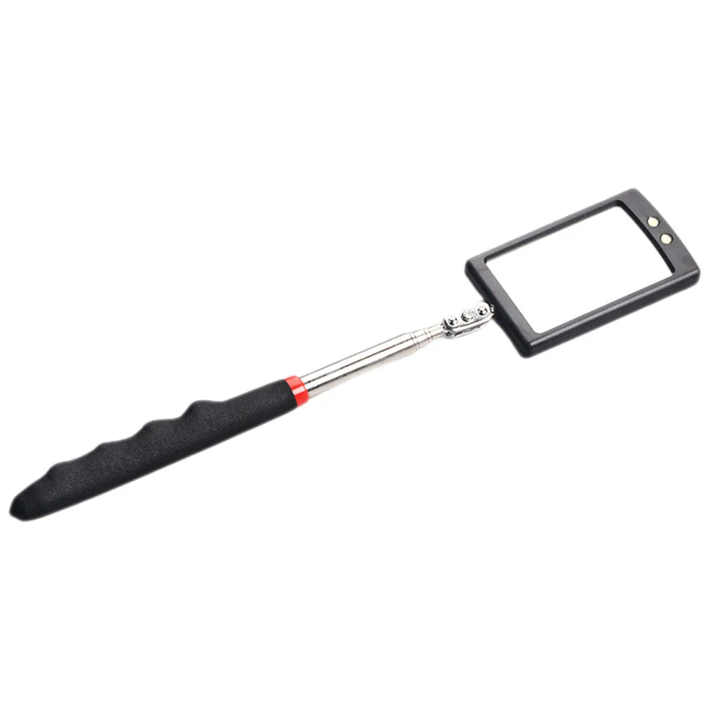 Inspectiespiegel voor voertuig Led intrekbaar telescopisch verlicht mechanisch gereedschap Autoreparatie Flexibele kijkstok Dubbele bal