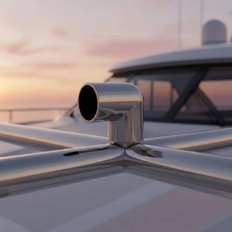 1Pcs No Rust Outdoor Awning Tube Fastener 22mm 25mm Marine 316 Stainless Steel Tube Pipe Connector Boat Accessories