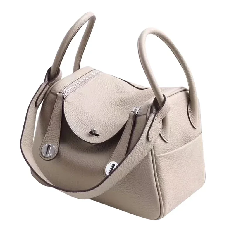 100% bolso Lindi de cuero genuino para mujer, bolso de hombro grande para mujer, bolso lateral bonito para mujer, bolsos de lujo