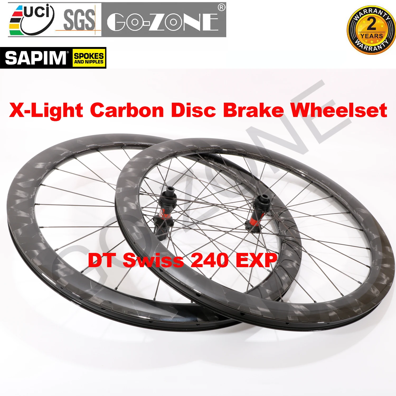 

Carbon 700c Wheelset X-Light 30mm/35mm/38mm/40mm/45mm/50mm/55mm/60mm/75mm Sapim DT Swiss 240 EXP 24/24H Road Disc Brake Wheels