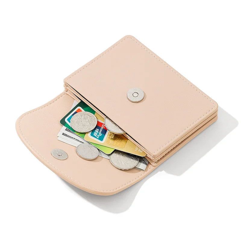 New Simple Mini Creative Ladies Student Imported Wallet Multifunctional Solid Color Storage Wholesale INS Card Holder