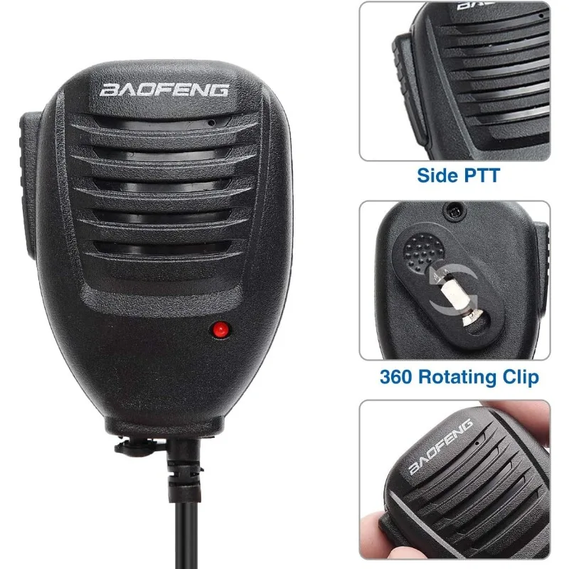 5PCS BAOFENG Microphone Police Walkie Talkie Mic Accessories Ham Radio Speaker Mic for UV-5R Mini AR-152 AR-5RM DM32 UV32 GM21