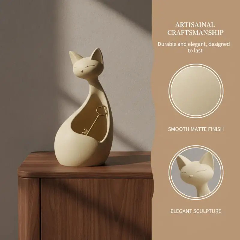 .Eco-Friendly 3D Printed Cat Shaped Planter Nordic Minimalist Flower Pot for Desktop  Home Decor Gift