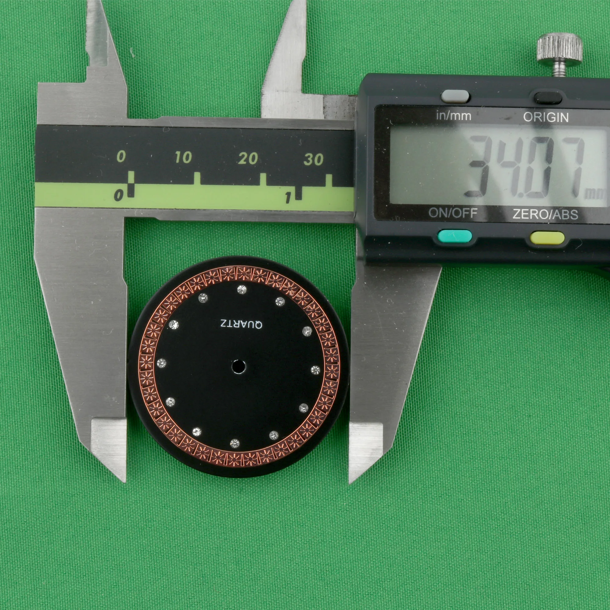 watch dial 34mm for miyot 2035 movement sl68 sp68 9t33 pc21 pc20 movement 2033 2025 without logo with diamonds and decorations