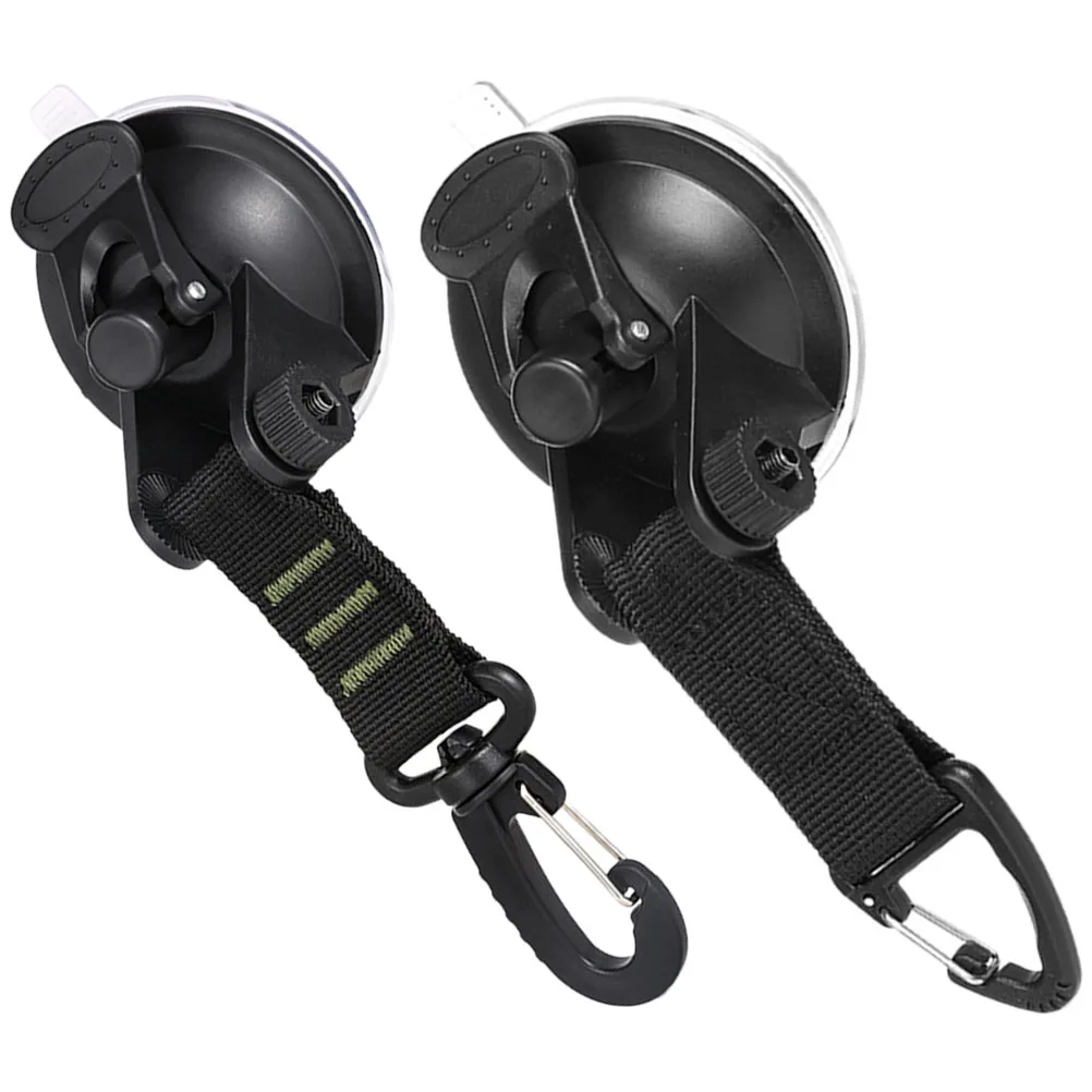 

2pcs Suction Cup Hook ABS Nylon Travel Camping Tarp Small Hooks Punching Free Multifunctional Vacuum Car Window Tent