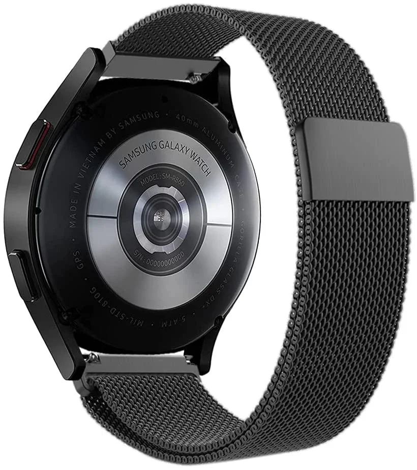 Pulseira de laço milanês para relógio Samsung, pulseira de metal, banda Huawei, 6, 5, 4, 3, Amazfit GTS, GTR4, 4, 3, GT4-3-2 Pro, 22mm, 20mm