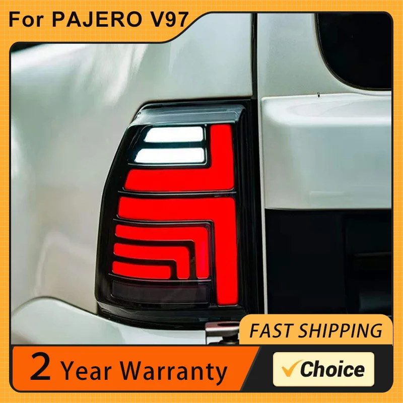 Luzes da cauda do carro para Mitsubishi Pajero, Montero, V93, V97, 2006-2020, luz de circulação, luz reversa