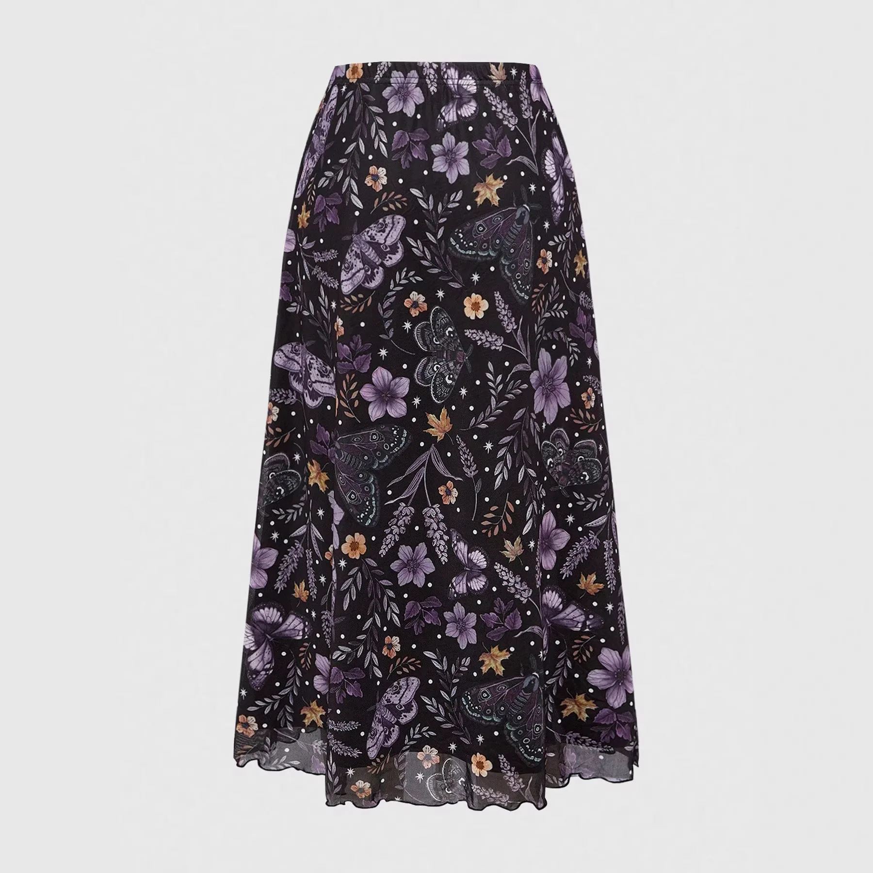 Women's Retro Skirt Fairy Style Butterfly Moth Flower All-over Printed Versatile Multi-functional Skirt