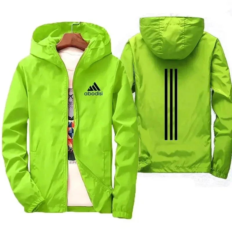 

Мужская высококачественная повседневная ветровка на молнии с капюшоном, тонкая, ветрозащитная, солнцезащитная, модная непромокаемая куртка весна/лето s-7XL