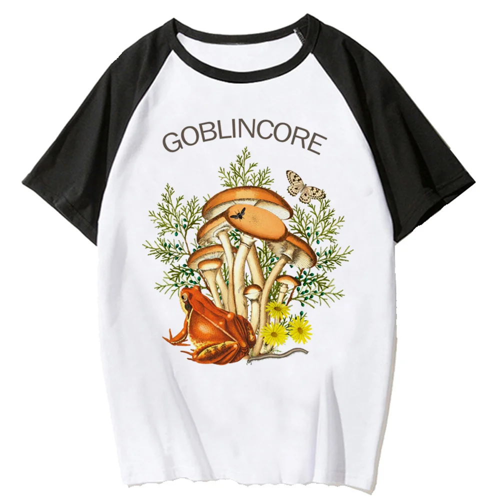 Goblincore t shirt women Japanese designer anime t-shirts female designer funny manga clothes