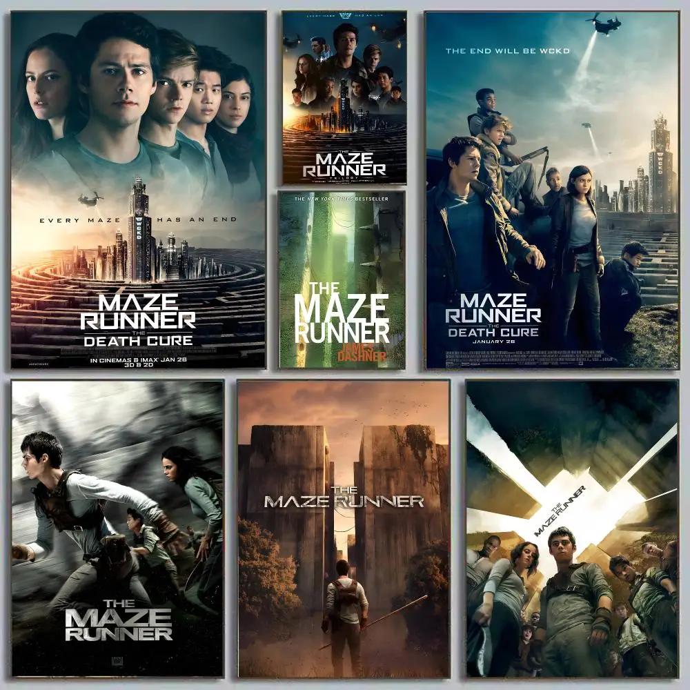 The Maze-W Brodie-Sangster Runner TMR Dystopian YA Thomas Painting Calligraphy Poster Eco-Friendly Decor Frameless Canvas