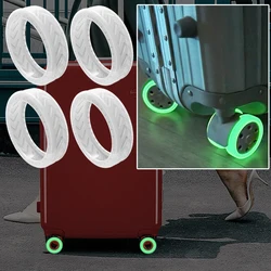 4/8/10Pcs Silicone Travel Luggage Caster With Silent Sound Suitcase Wheels Protection Cover Trolley Box Casters Cover Accessory