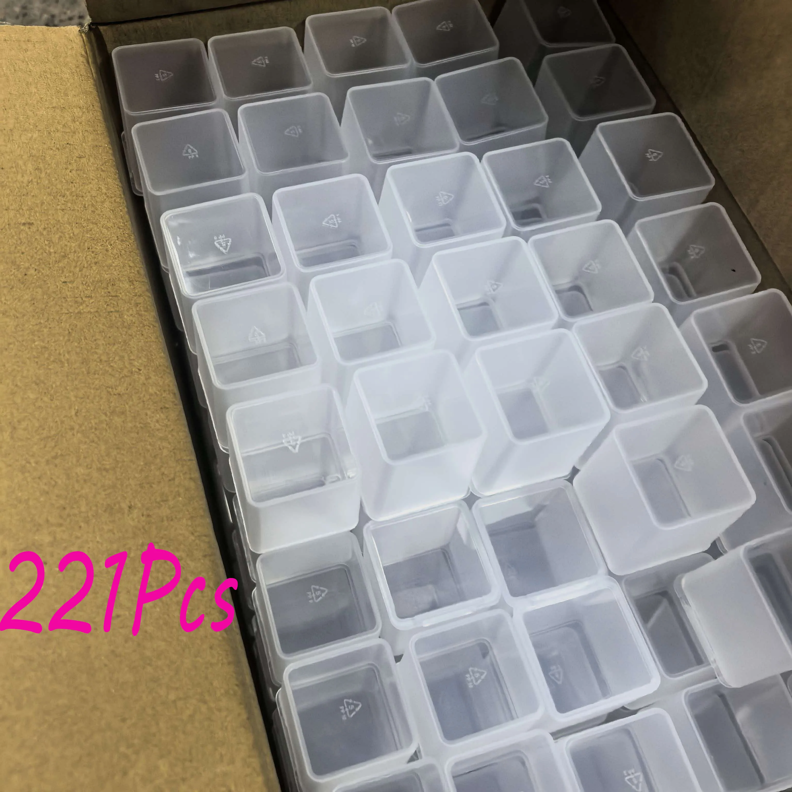12/221Pack Clear Plastic Storage Boxes Square Containers with Hinged Lids Lightweight Stackable for Home And Office Organizing21