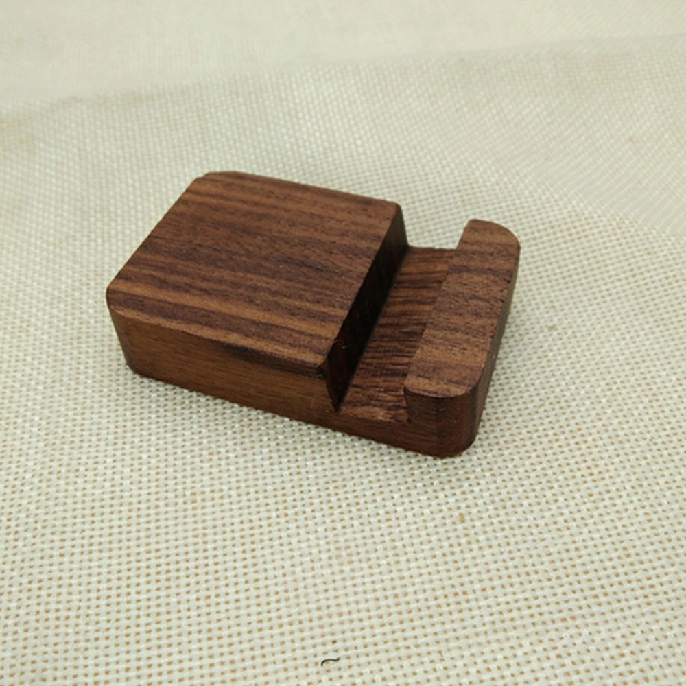 1pc Wooden Cell Phone Stand Portable Mini Desktop Phone Holder Universal Cellphone Dock Holder Lazy Bracket For Samsung iphone