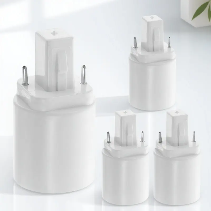 4Pcs to E27 Light Socket Adapter Converter 2 Pin Bulb for LED Halogen Filament Lamps Sturdy Pbt Material
