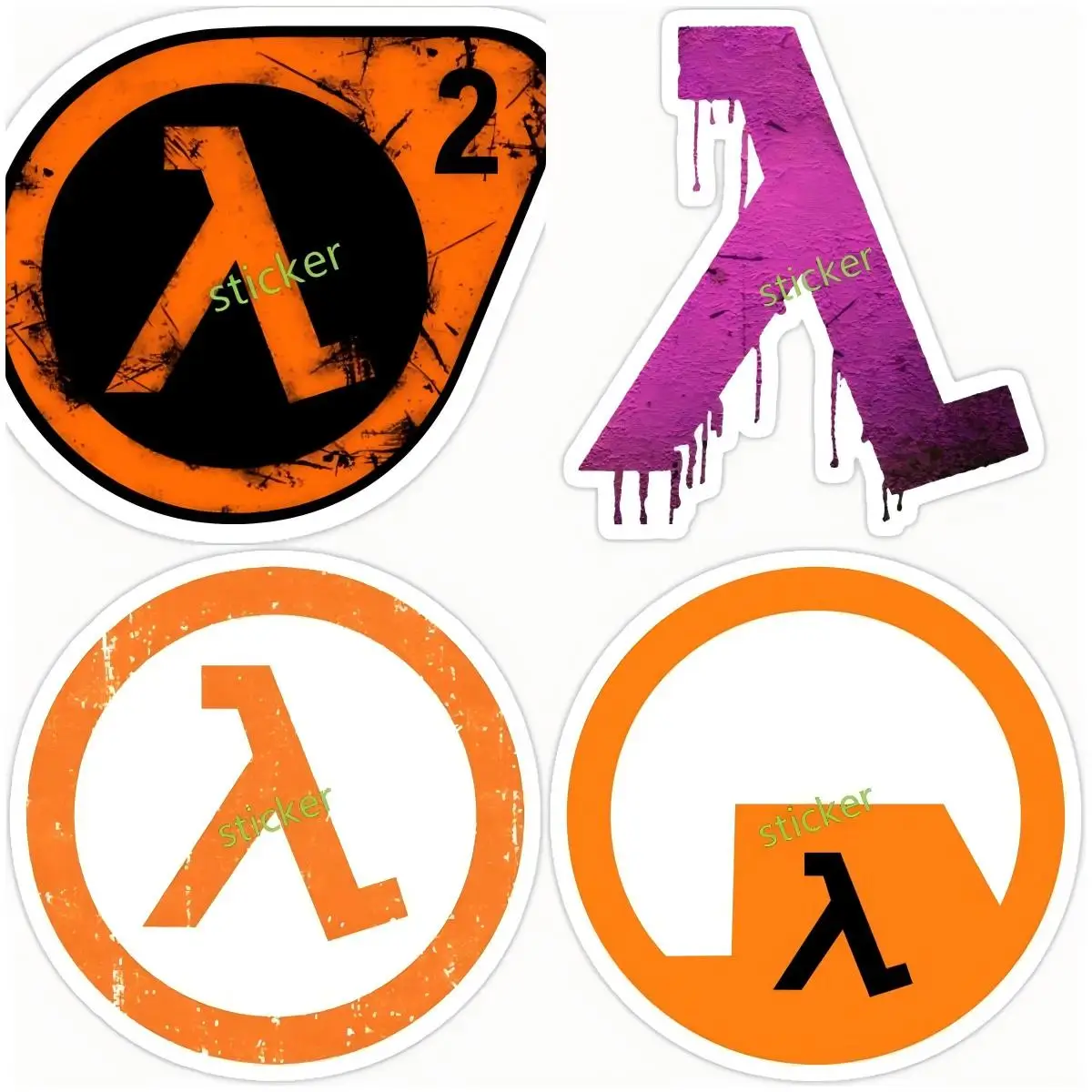 Creativity Half Life Lambda Symbol Decals Car Stickers Scratch-Proof Vinyl Accessories Waterproof Decoration