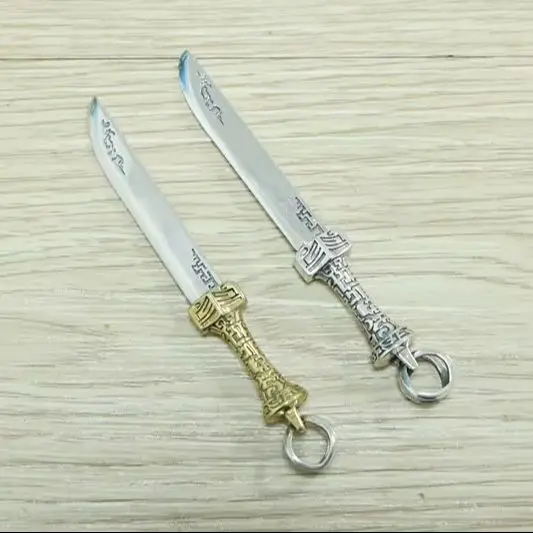 

China-Chic S925 Sterling Silver Personalized Knife Pendant Creative Chinoiserie Sweater Chain Pendant Fashion Fashion Jewelry