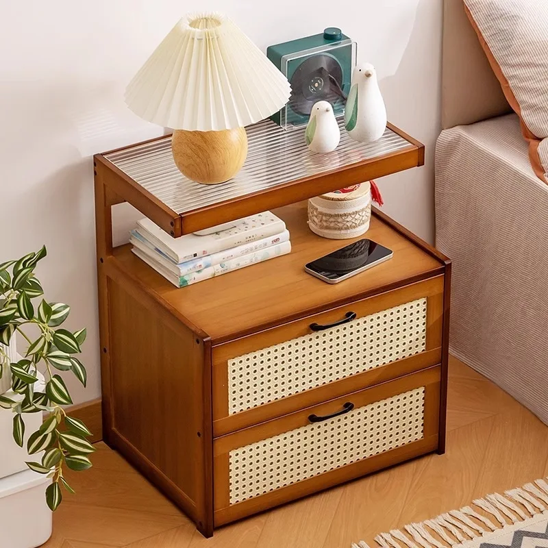 

bedside table rack small household bedroom simple locker integrated light luxury simple bedside storage cabinet