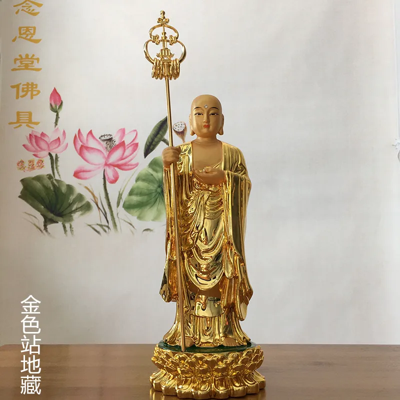 

King Buddha Statue Bodhisattva Ornament God Statue is dedicated to Jiuhua Mountain Jizo King Bodhisattva at home