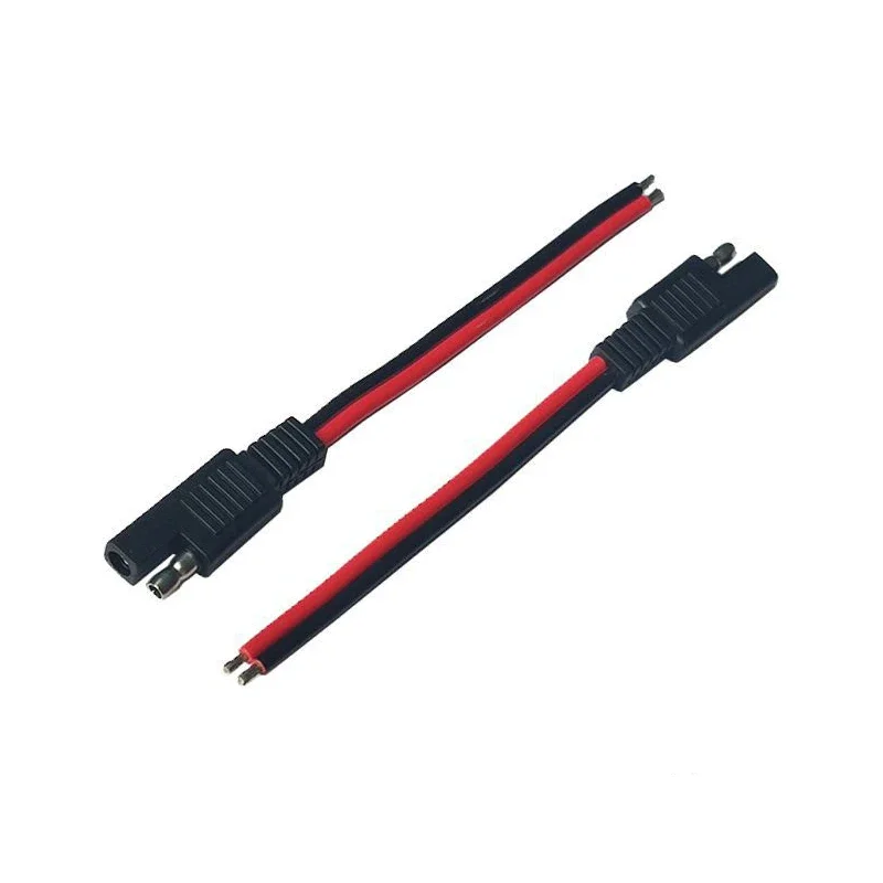 5PCS 15CM SAE 2 Pin Quick Connector Disconnect Plug 14AWG SAE Extension Cable Wire Harness for Motorcycle Generator Solar Panel