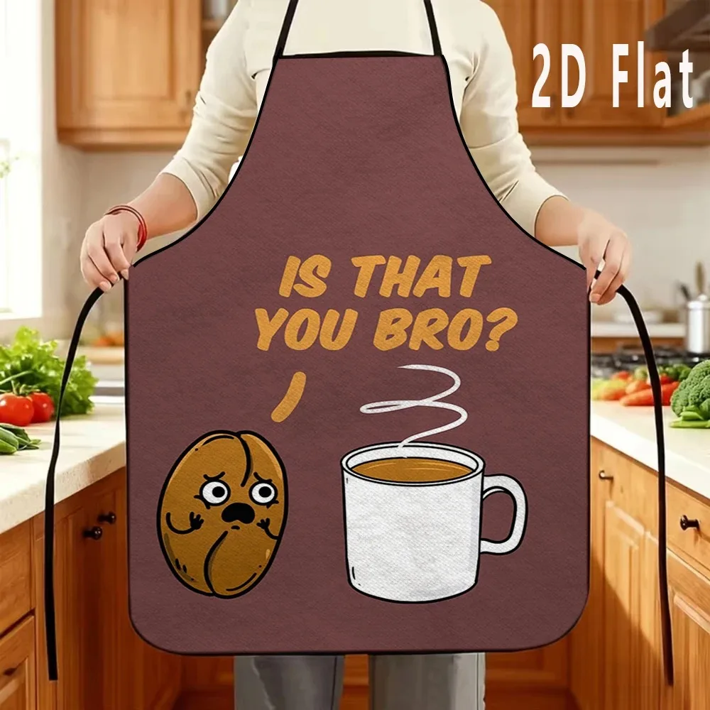 Funny Baking Quote Apron For Women Men Kitchen Cooking Chef Pinafore Humorous Coffee Tea Lover Baker Workwear Sleeveless Bib