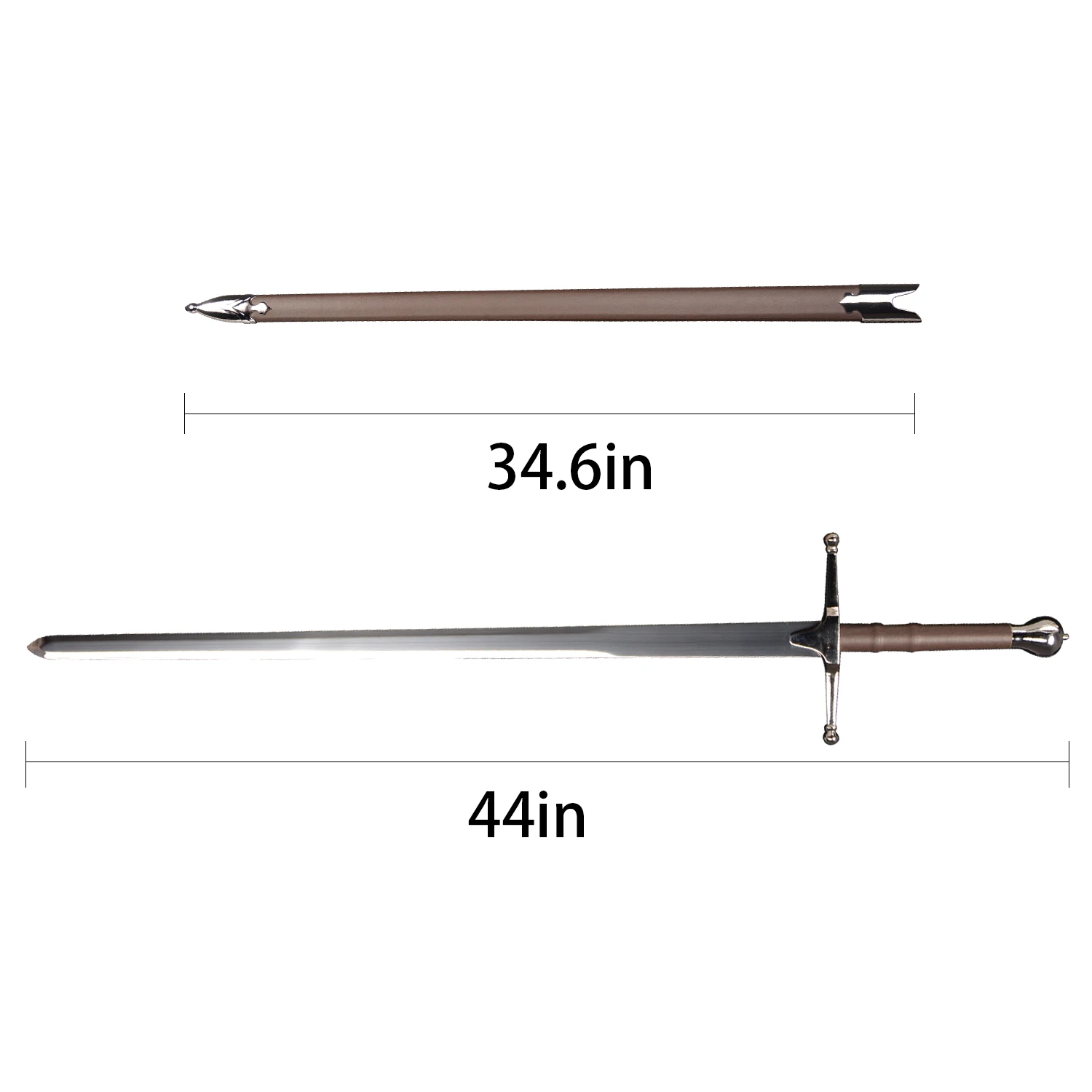 44.5in High-quality Western-style Sword/Straight Stainless Steel Blade/Knight Sword