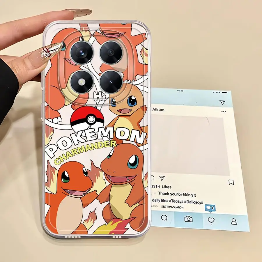 Pokemon Charmander Phone Case for Xiaomi Poco X4 GT X3 NFC X5 X4 M3 X3 Pro Clear Cover #3
