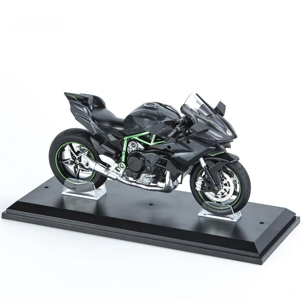 1:12 H2R Simulation Alloy Sound And Light Motorcycle Ninja Model Motorrad Toy Motorsiklet Ornament Gift Display Motocross