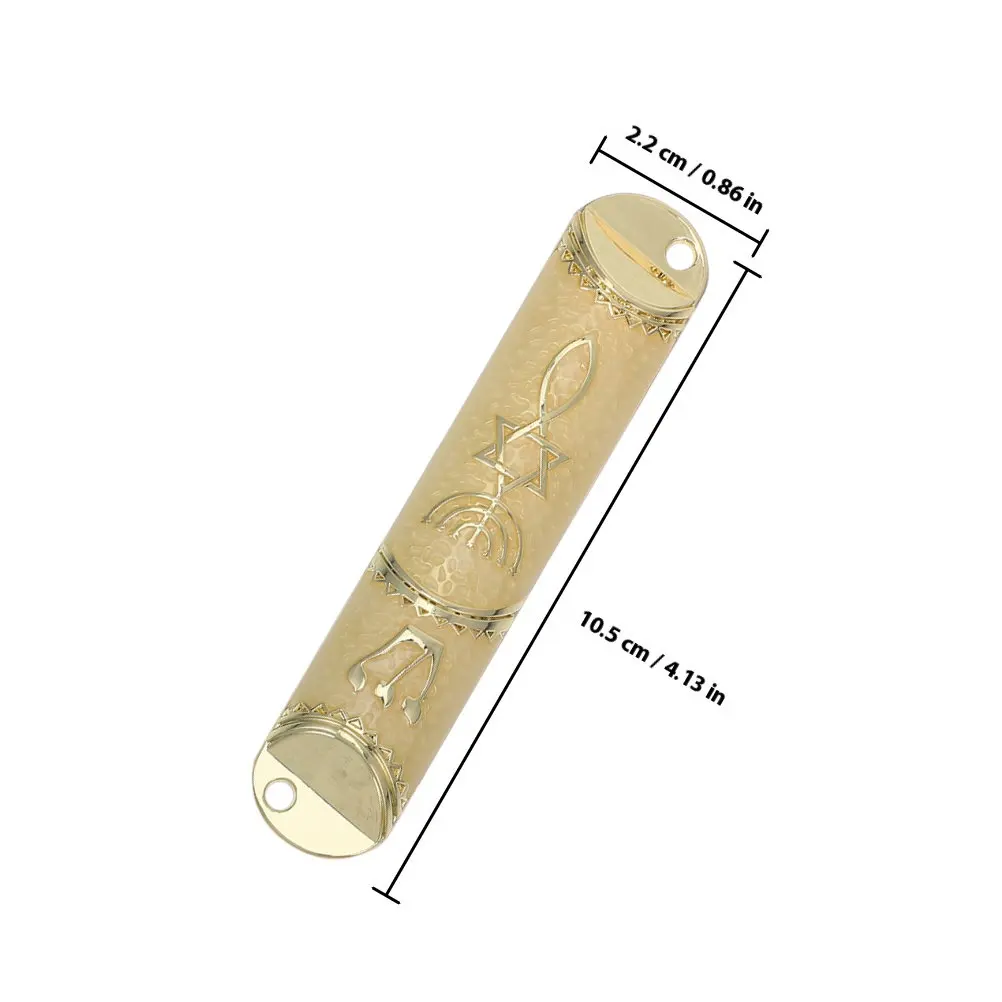 2Sets Mezuzah Case Zinc Alloy Scroll for Door Jewish Home Blessing Jewish Decoration Hanukkah Judaica Wall Decor