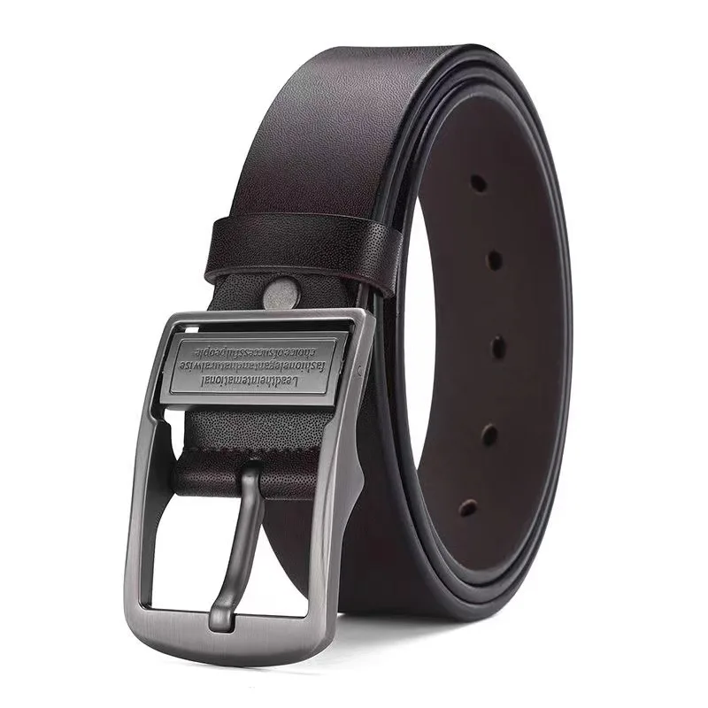 Cintura da uomo in pelle moda lega di metallo fibbia ad ardiglione marchio di lusso per adulti jeans business casual cinturino in vita maschile marca