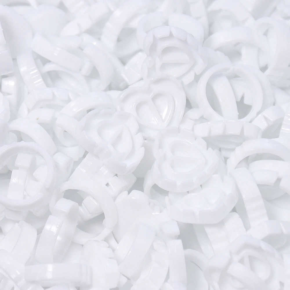 Annafris-まつげ用グルーリング,100個,粘着ホルダー,タトゥーインクカップ,まつげエクステ,化粧品