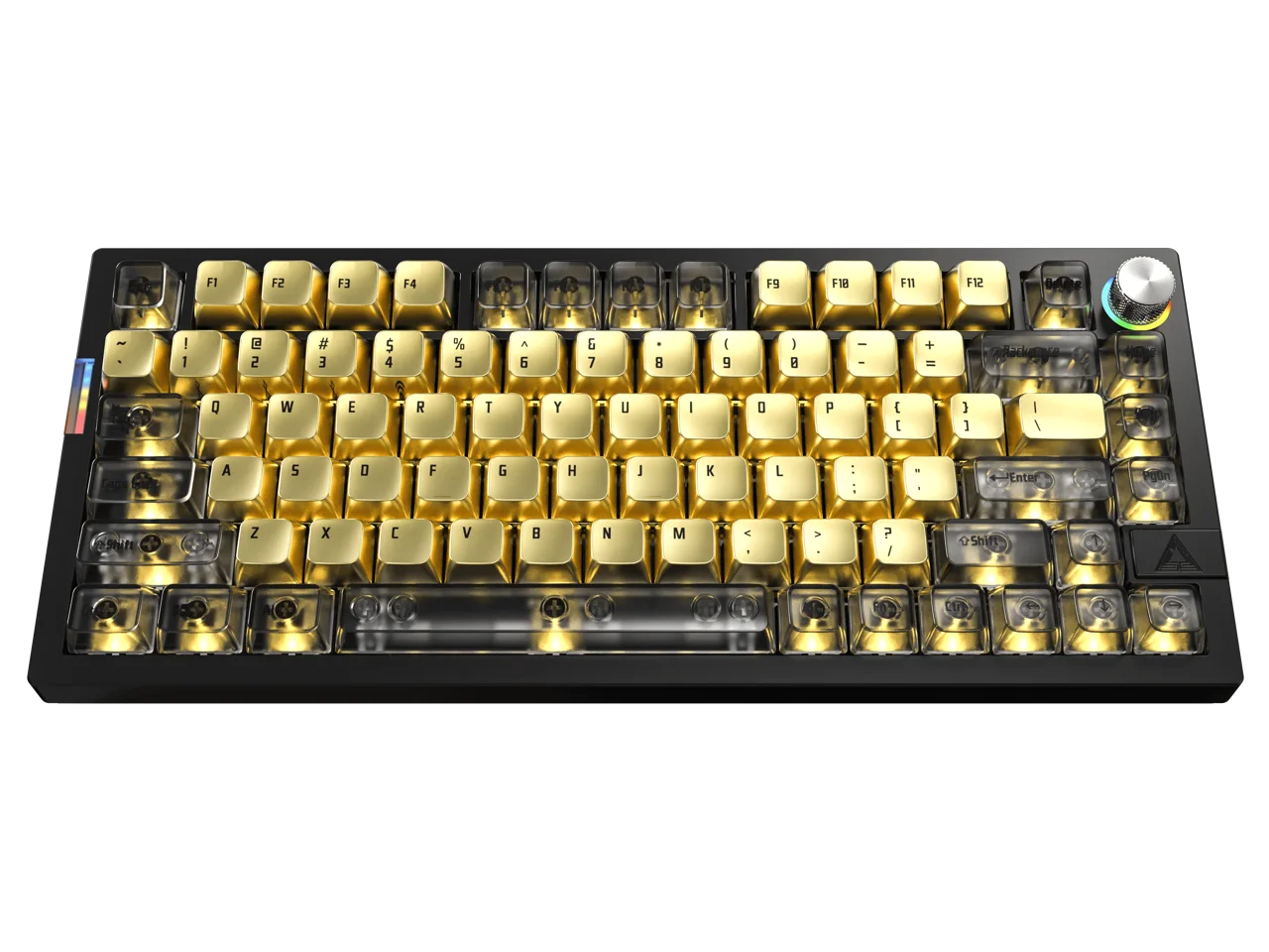 MONTECH MKey Pro Newegg 25th Anniversary Limited Gold Edition Mechanical Gaming Keyboard, Tri-Mode Bluetooth 5.2 / 2.4GHz Wireless / USB-C Wired, 75% Layout, Hot-Swappable, VIA/QMK, Gateron G Pro 3.0