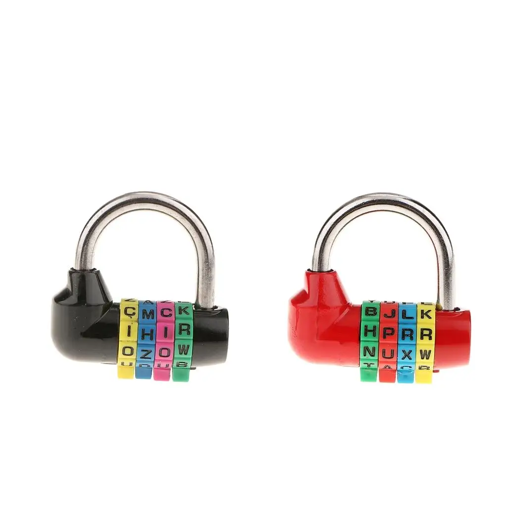 4 Digit Combination Lock with Zinc Alloy Durable Password Padlock Travel Lock for Suitcase Gym Locker Briefcase Security