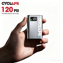 Ultralight Bike Air Electric Pump CYCLAMI E1 120psi Portable Pocket Tire Inflator For MTB Road Bicycle Motorcycle Aluminum Alloy
