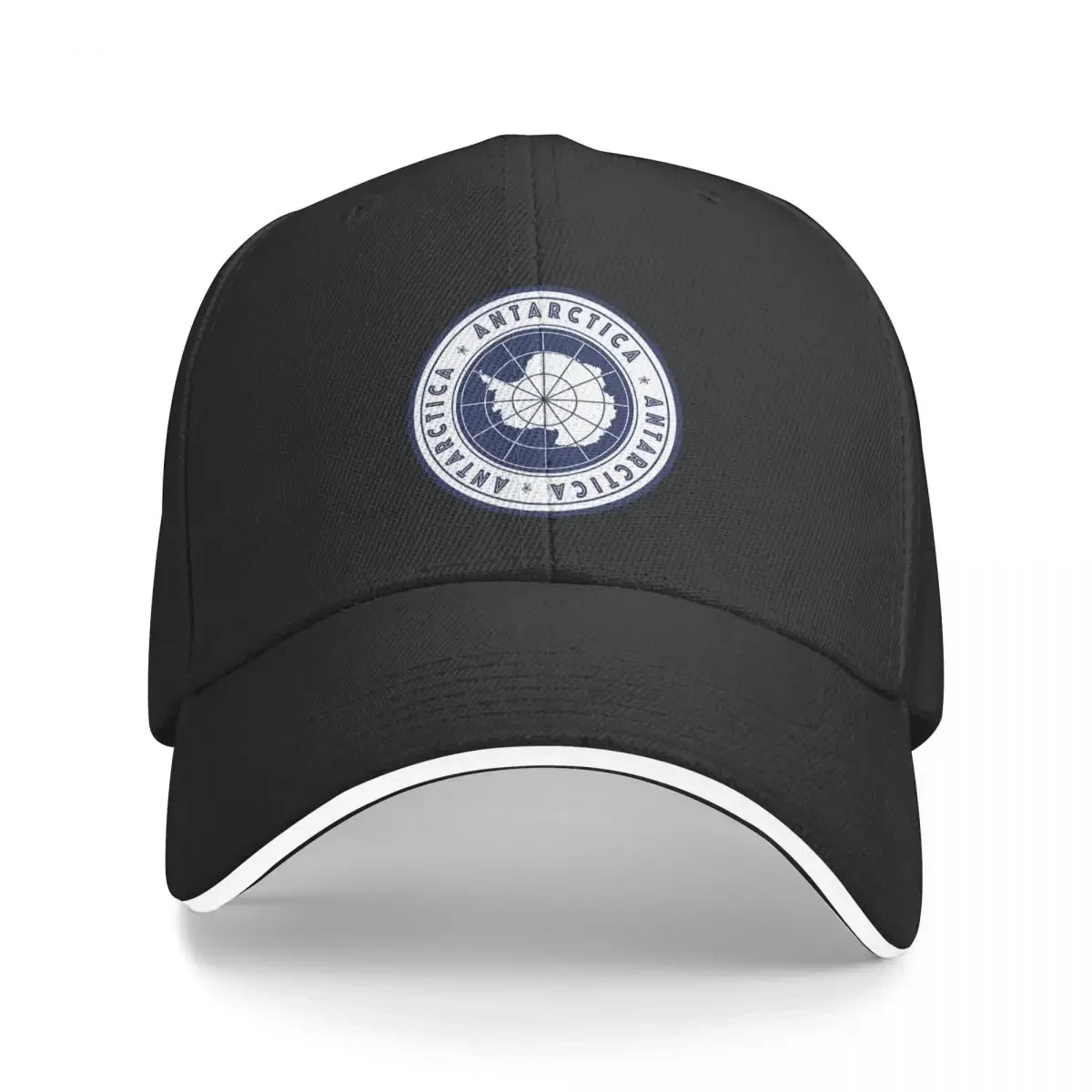 Round Antarctica Flag Design - Blue Cap Fashion Casual Baseball Caps Adjustable Hat Hip Hop Summer Unisex Baseball Hats