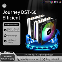 LDPCSJ  Journey DST-60 Dual Tower Cooler CPU Fan ARGB Six Copper Pipes Desktop Computer Hosting Chassis PWM Air Cooling Co