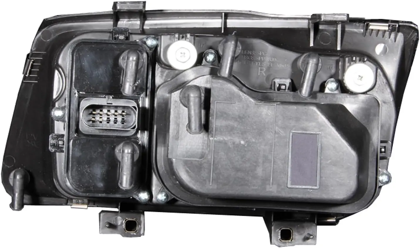 مصابيح أمامية لجهاز عرض هالة مزدوجة مع شريط إضاءة LED لـ 1999-2005 Volkswagen Jetta/Bora Mk4 (أسود/شفاف)